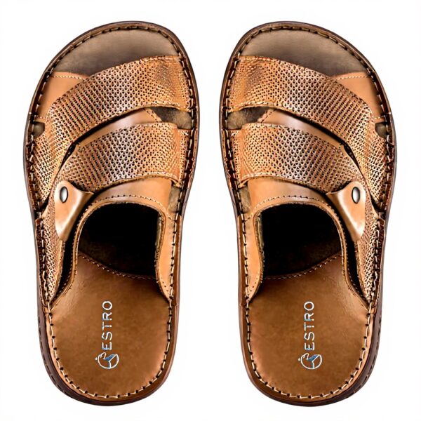 Sandales Homme Cuir ESTRO Mules Été Semelle Antidérapante