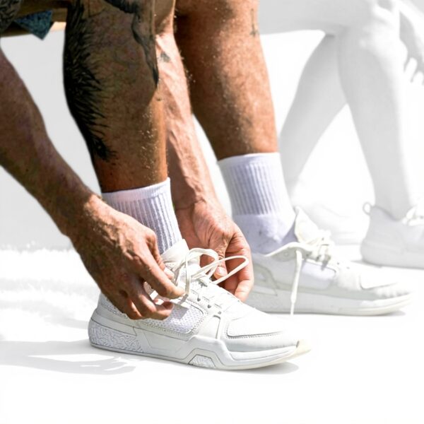 Baskets OLUKAI Anau Homme Confort Usage Quotidien Blanc