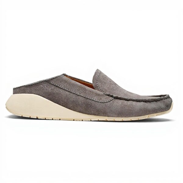 Mocassins OLUKAI Kaa Homme Gris Glacial Confort Talon