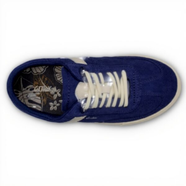 Baskets femme OLUKAI Haupu cuir daim confort lacets marine