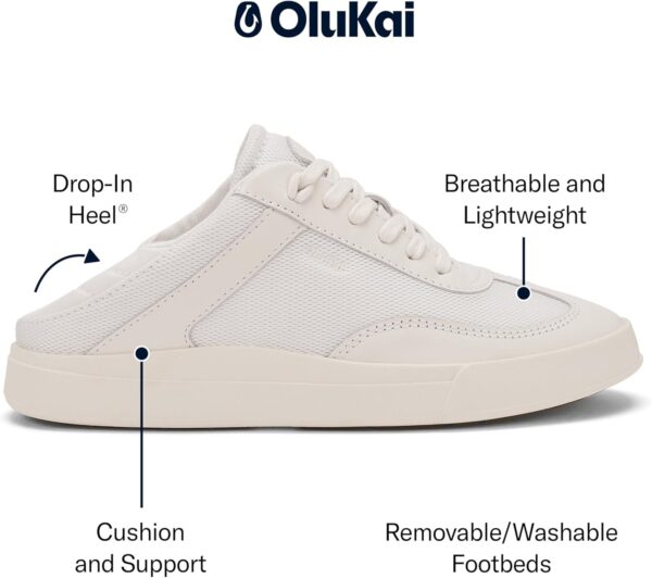 Baskets OluKai Ha'upu Hulu Femme Confort Quotidien Blanc-3