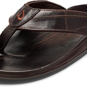 Sandales homme OLUKAI Hokule'a cuir pleine fleur semelle EVA-0