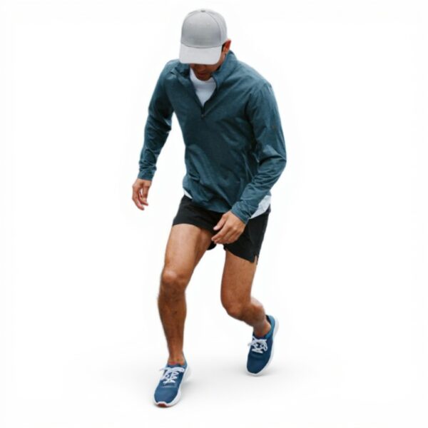 OLUKAI Baskets Homme Tricot Respirant Talon Tombant Bleu