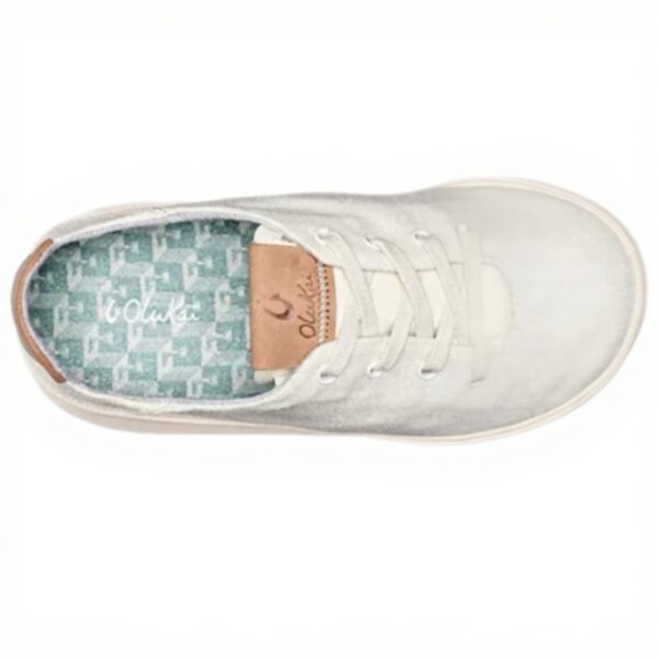 Baskets OLUKAI Kiihele Li Femme Toile Daim Blanc Cassé