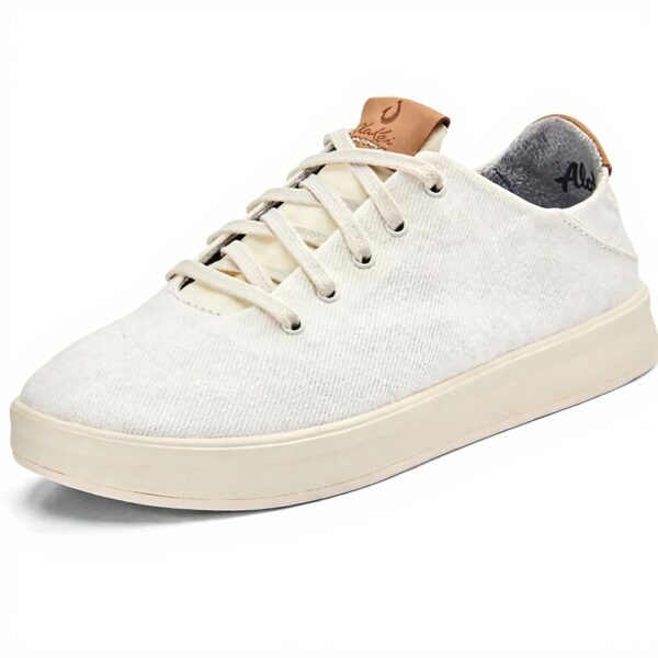 Baskets OLUKAI Kiihele Li Femme Toile Daim Blanc Cassé