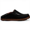 Mocassin OluKai Moloa Homme Cuir Noir Toffee Chaussure