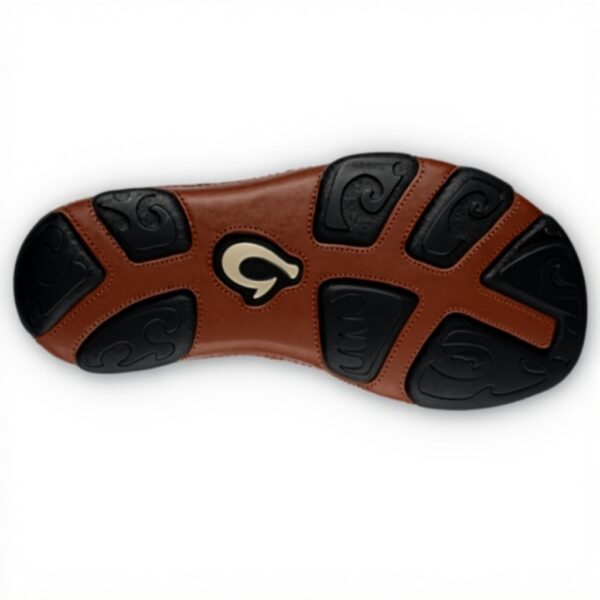 Mocassin OluKai Moloa Homme Cuir Noir Toffee Chaussure