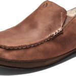 Chaussons Olukai Moloa Homme Cuir Nubuck Doublure Mouton-0