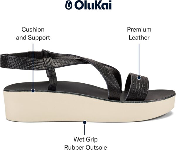 Sandales OLUKAI Onohi cuir pleine fleur plateforme femme-3