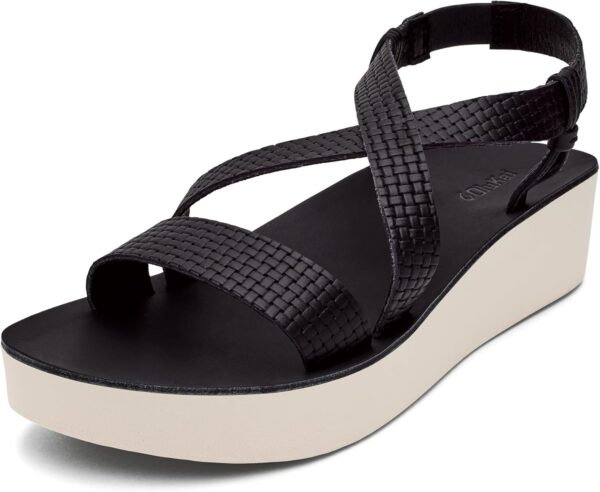 Sandales OLUKAI Onohi cuir pleine fleur plateforme femme-0