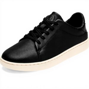 Baskets cuir OLUKAI Pehuea Li Ili confort femme noir