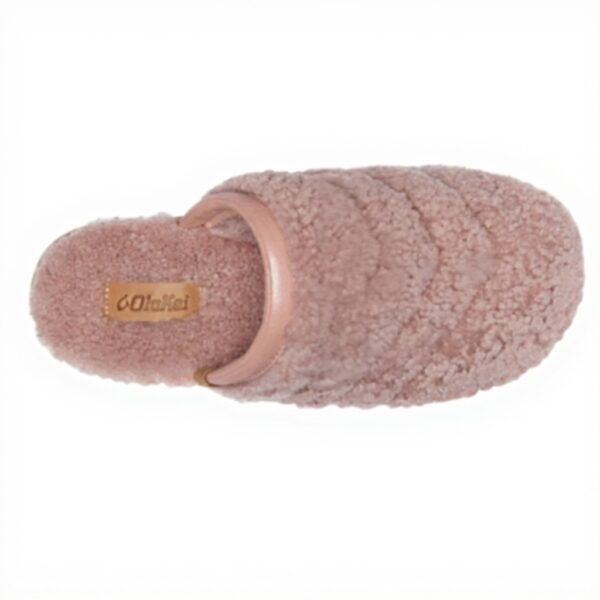 Pantoufles OLUKAI peau mouton cuir nubuck confort femme