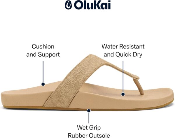 Sandales plates OLUKAI Kipe'a Lipi femme cuir design plage-3