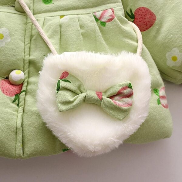 Doudoune fille oreille lapin imprimé dessin animé hiver-2