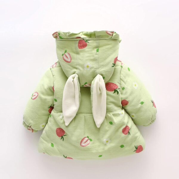 Doudoune fille oreille lapin imprimé dessin animé hiver-6