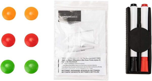 Tableau blanc magnétique Amazon Basics aluminium effaçable à-5