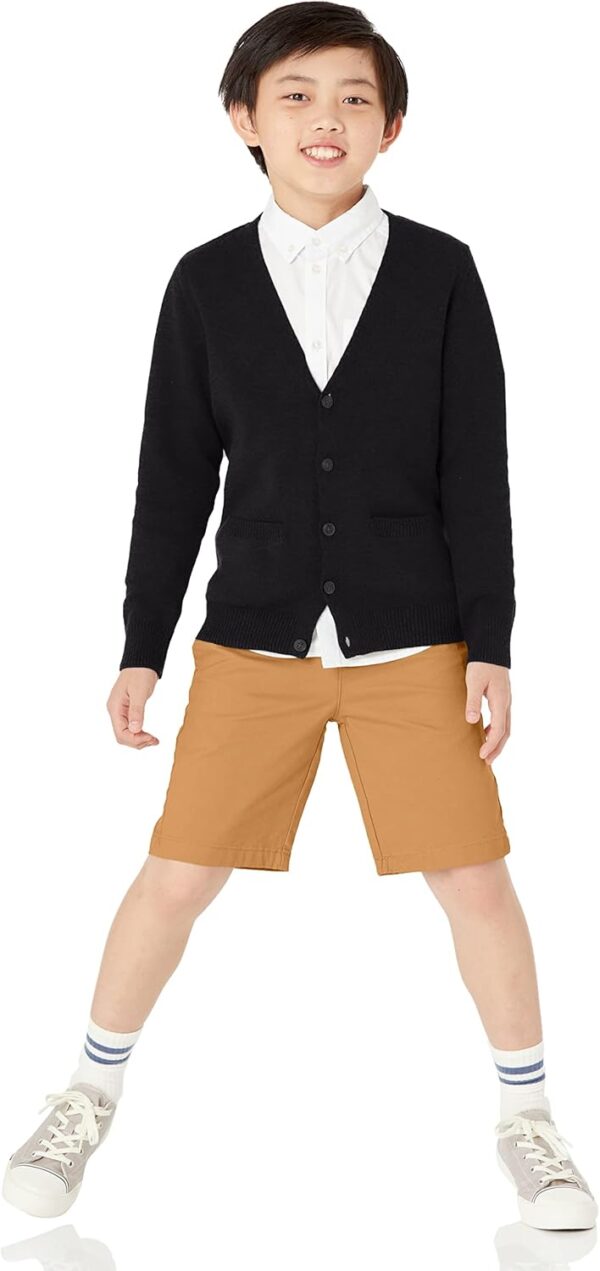 Cardigan garçon coton uniforme Amazon Essentials col V-4
