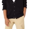 Cardigan garçon coton uniforme Amazon Essentials col V-7