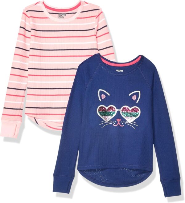 T-shirt thermique fille Amazon Essentials manches longues-0