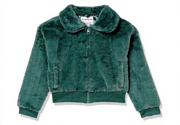 Amazon Essentials Veste Fausse Fourrure Fille Mauve Vert