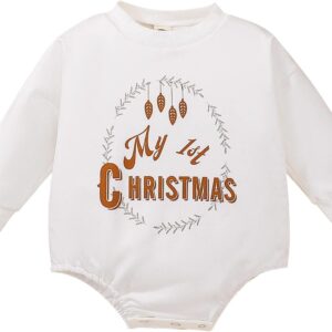 Combinaison AMDOLE Noël Lettres Bébé Garçons Filles Volant-0