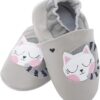 Chaussures bébé cuir souple mocassins semelles daim-2