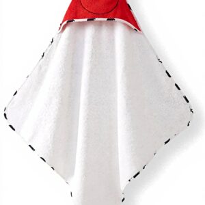 Cape de bain bébé Catimini coton créative côtier blanc rouge