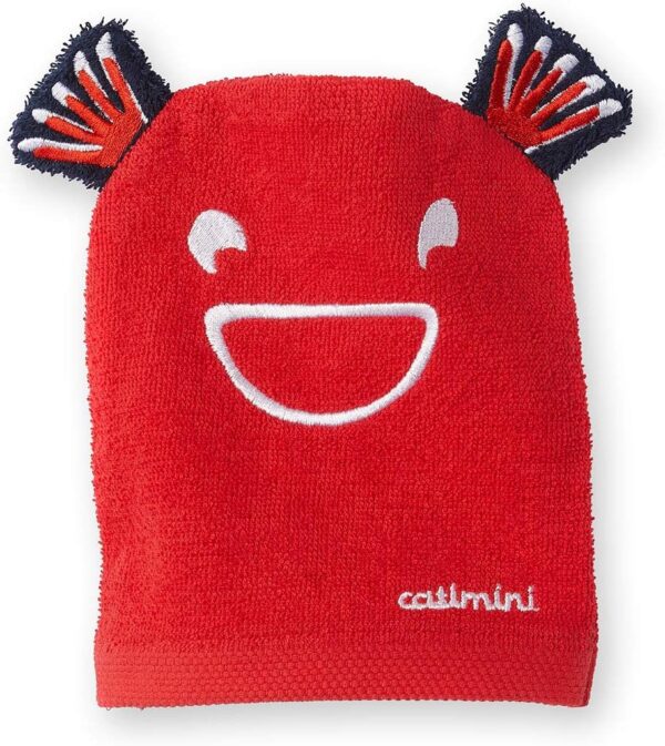 Cape de bain bébé Catimini coton créative côtier blanc rouge-2