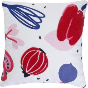 Coussin décoratif enfant Catimini fruits 40x40cm coton rose-0