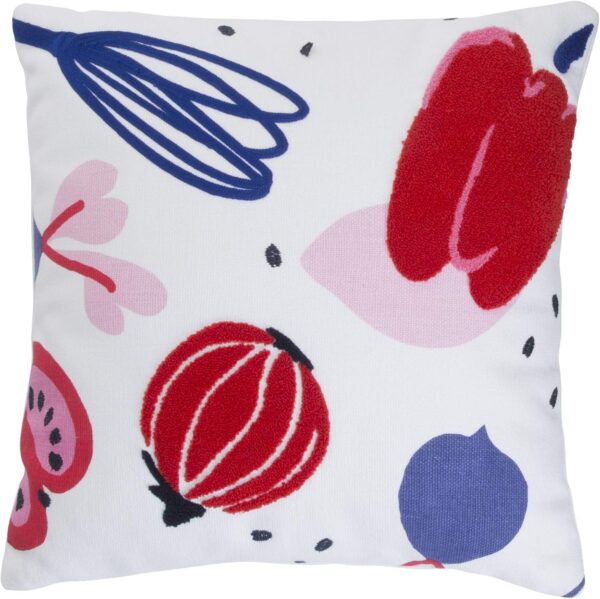 Coussin décoratif enfant Catimini fruits 40x40cm coton rose-0