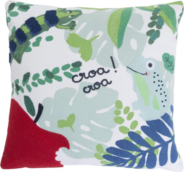 Coussin enfant Catimini motif jungle 40x40 cm coton-0