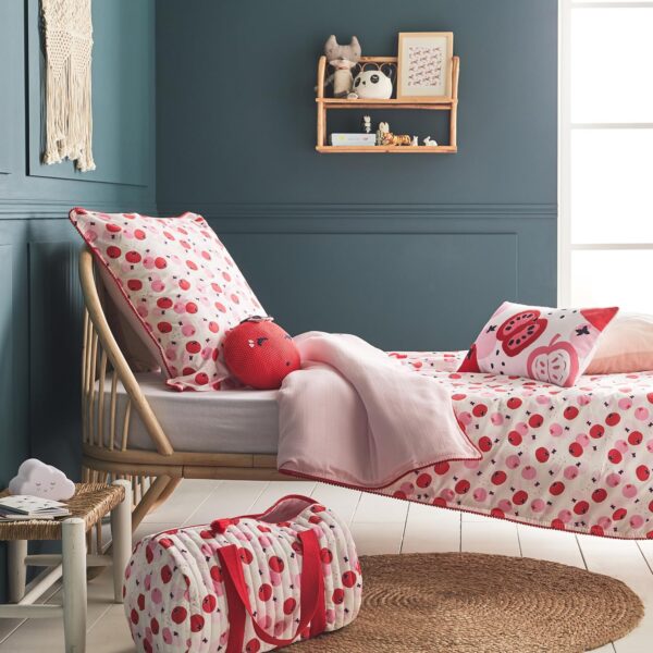 Coussin Tomate Kawaii Catimini Décoration Enfant Fait Main-2