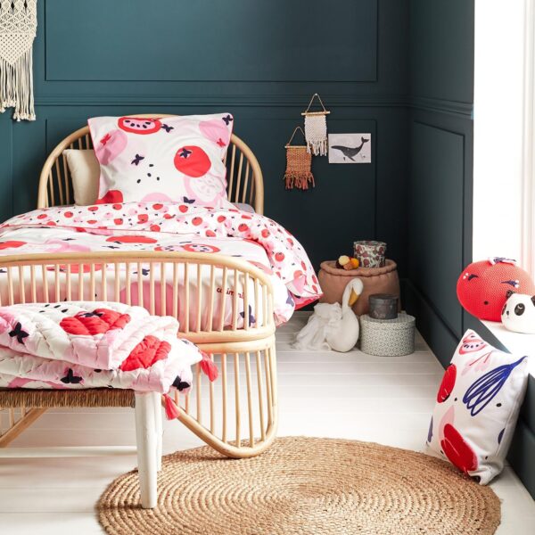 Coussin Tomate Kawaii Catimini Décoration Enfant Fait Main-1