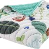 Boutis enfant CATIMINI jungle coton matelassé vert blanc-0