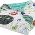 Boutis enfant CATIMINI jungle coton matelassé vert blanc-0