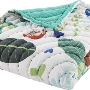 Boutis enfant CATIMINI jungle coton matelassé vert blanc-0
