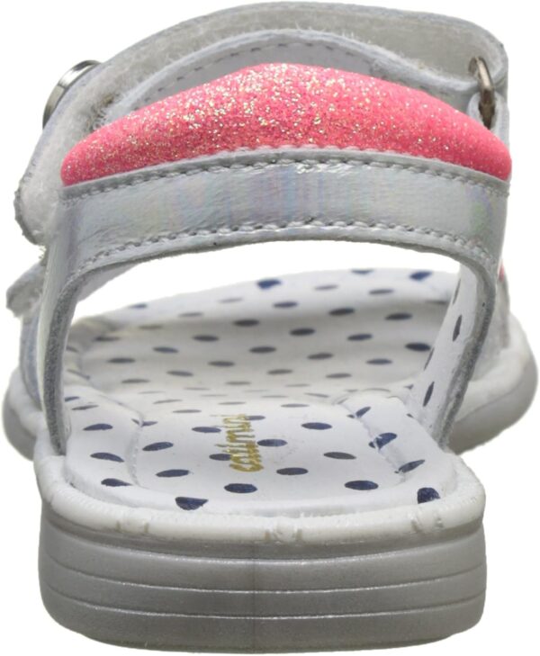 Sandales Catimini Fille Cuir Blanc Bout Ouvert Plat-2