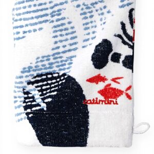 Gant de toilette Catimini Créative Côtier coton blanc bleu