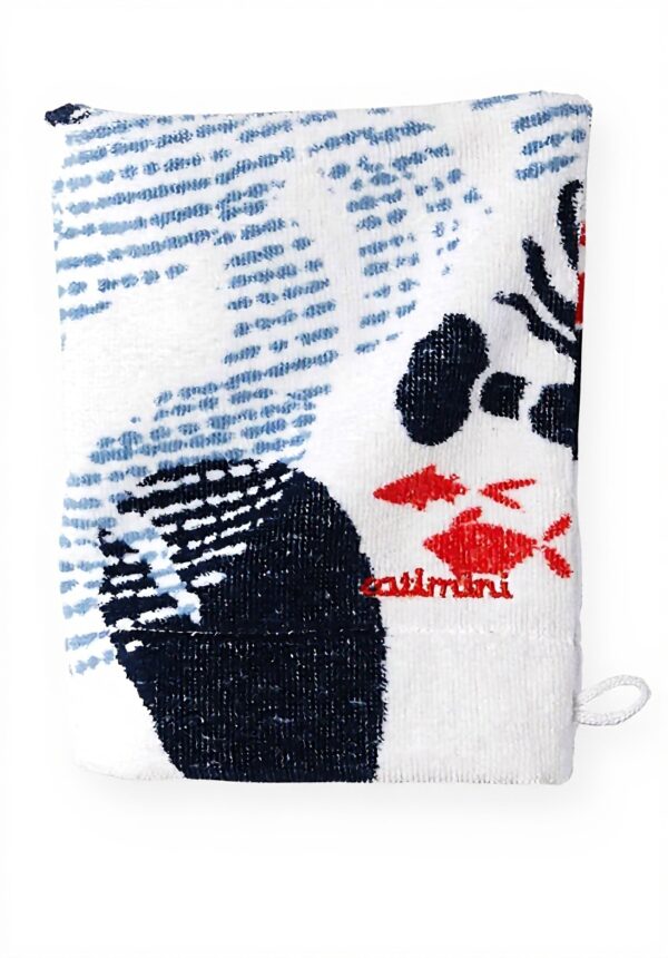 Gant de toilette Catimini Créative Côtier coton blanc bleu