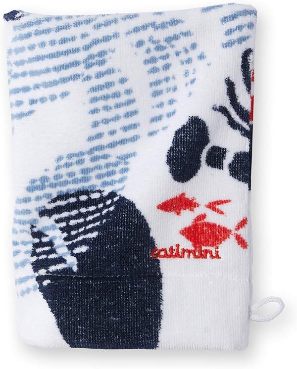 Gant de toilette Catimini Créative Côtier coton blanc bleu-0