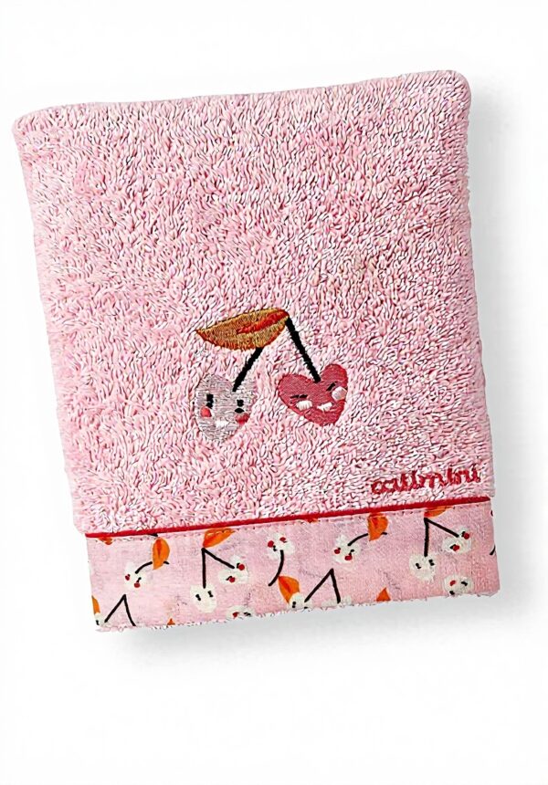 Gant de toilette Catimini rose coton doux 15x21cm