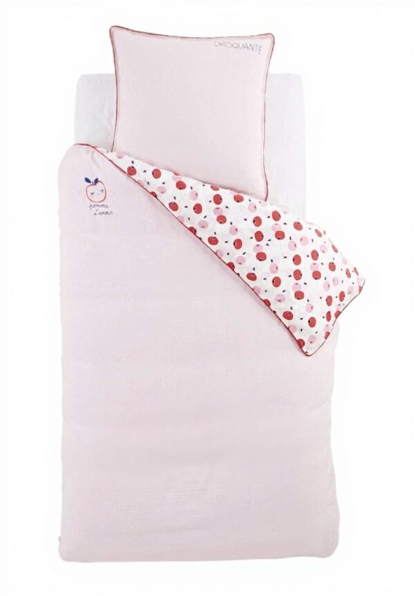 Parure de lit enfant CATIMINI coton pomme réversible 140x200