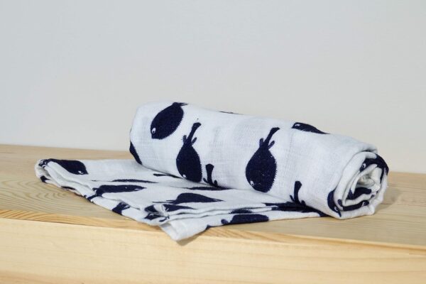 Langes bébé Catimini lot 2 coton côtier bleu blanc-3