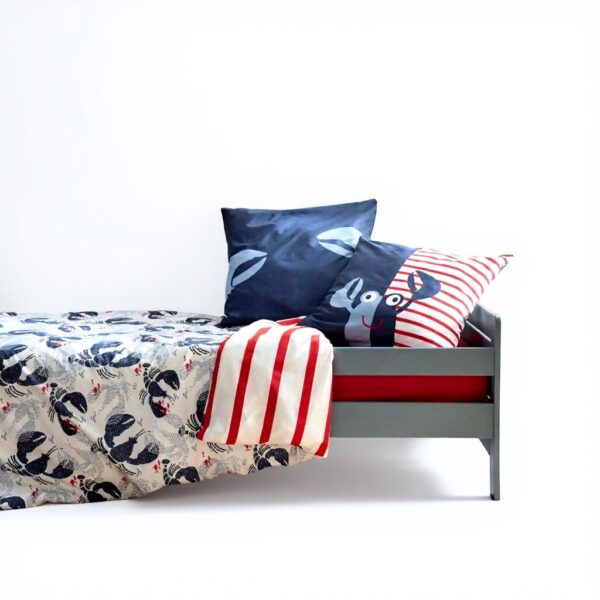 Parure de lit enfant Catimini coton côtier bleu rouge blanc