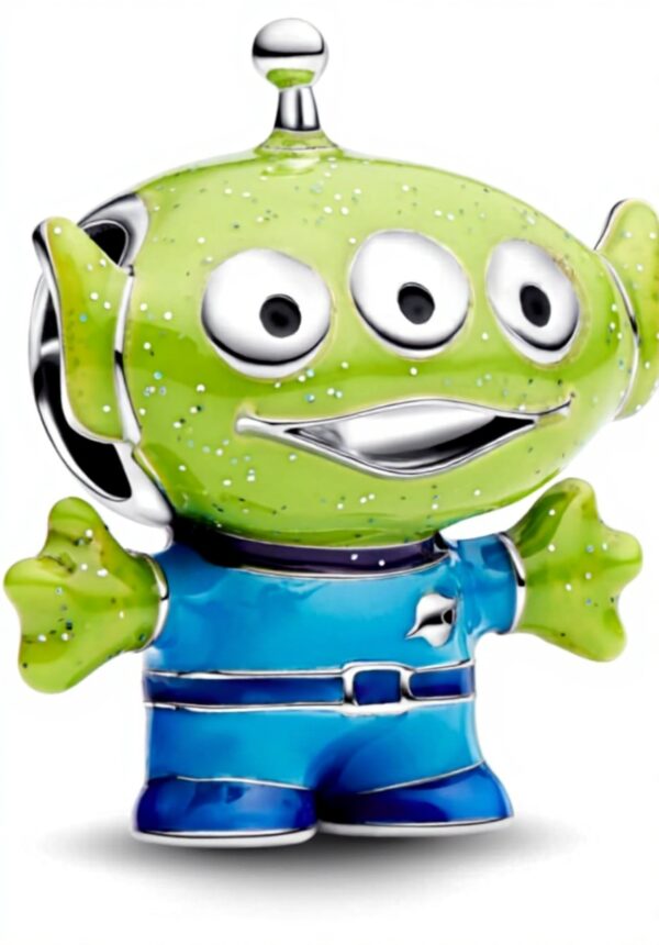 Charm Alien vert argent 925 compatible bracelets Pandora