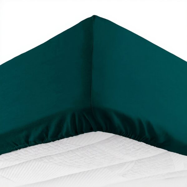 Drap housse microfibre Oscar Emeraude 90x190 cm doux