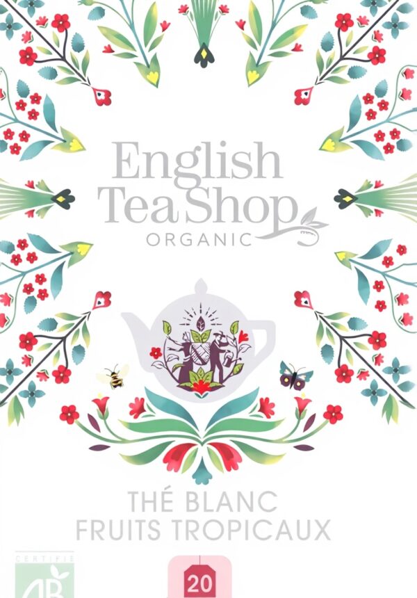 Thé blanc bio fruits tropicaux English Tea Shop 20 sachets