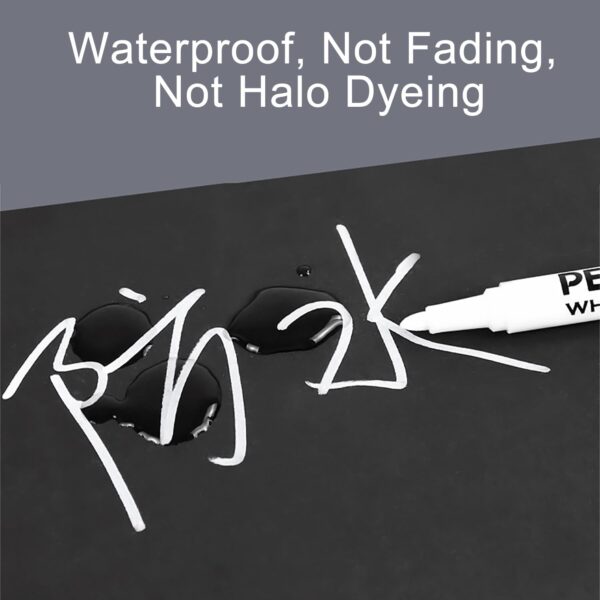 Marqueur blanc permanent EUZUXU 2 mm imperméable verre-3