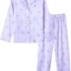 Pyjama fille satin Ewbob confortable cadeau Noël 5-14 ans-0