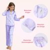 Pyjama fille satin Ewbob confortable cadeau Noël 5-14 ans-3